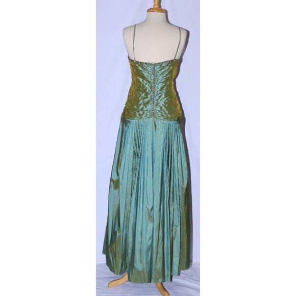 MayQueen #528 Pleated Taffeta Prom or Ball Gown-Size 2X-SAGE GREEN-NEW With Tags - Picture 2 of 6